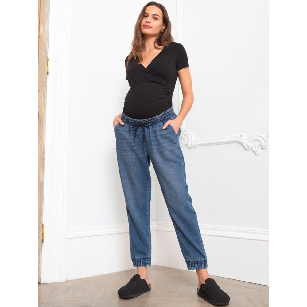 Seraphine Blue Maternity Joggers